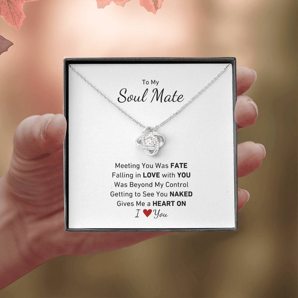 To My Soul Mate, Meeting You Was Fate, Getting to See You Naked Gives Me A Heart On, I LOVE You Necklace