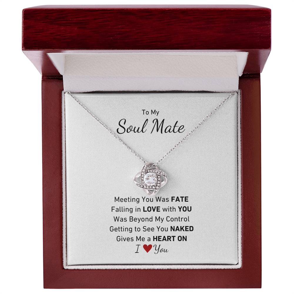 To My Soul Mate, Meeting You Was Fate, Getting to See You Naked Gives Me A Heart On, I LOVE You Necklace