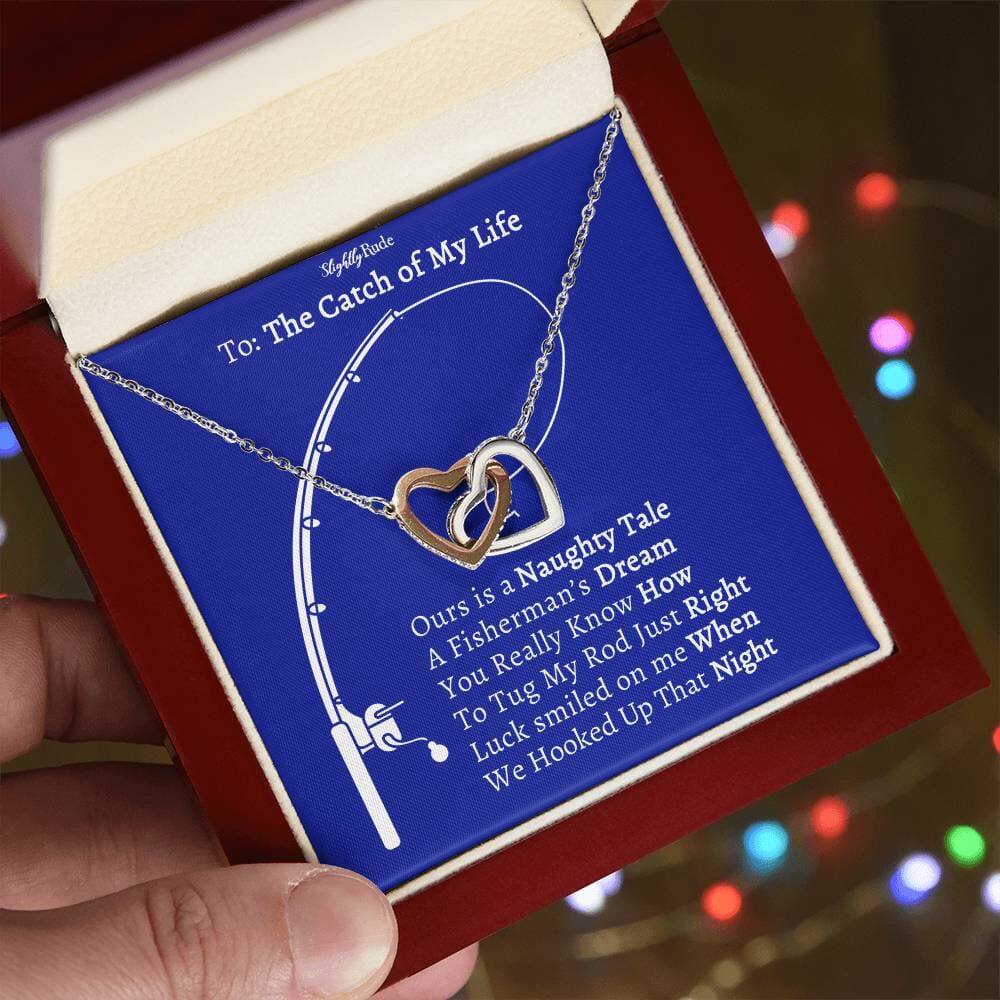 Naughty Fisherman In Love - Interlocking Hearts Jewelry ShineOn Fulfillment