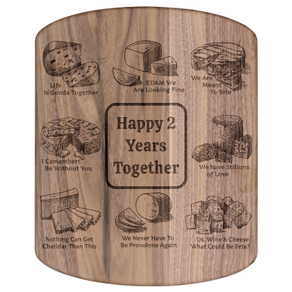 Funny Personalized Cheese Charcuterie - Hardwood Board 8.5"X11"