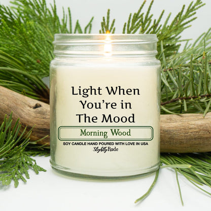 Light When You Are in the Mood - Candle Candles Slightly Rude Morning Wood 
