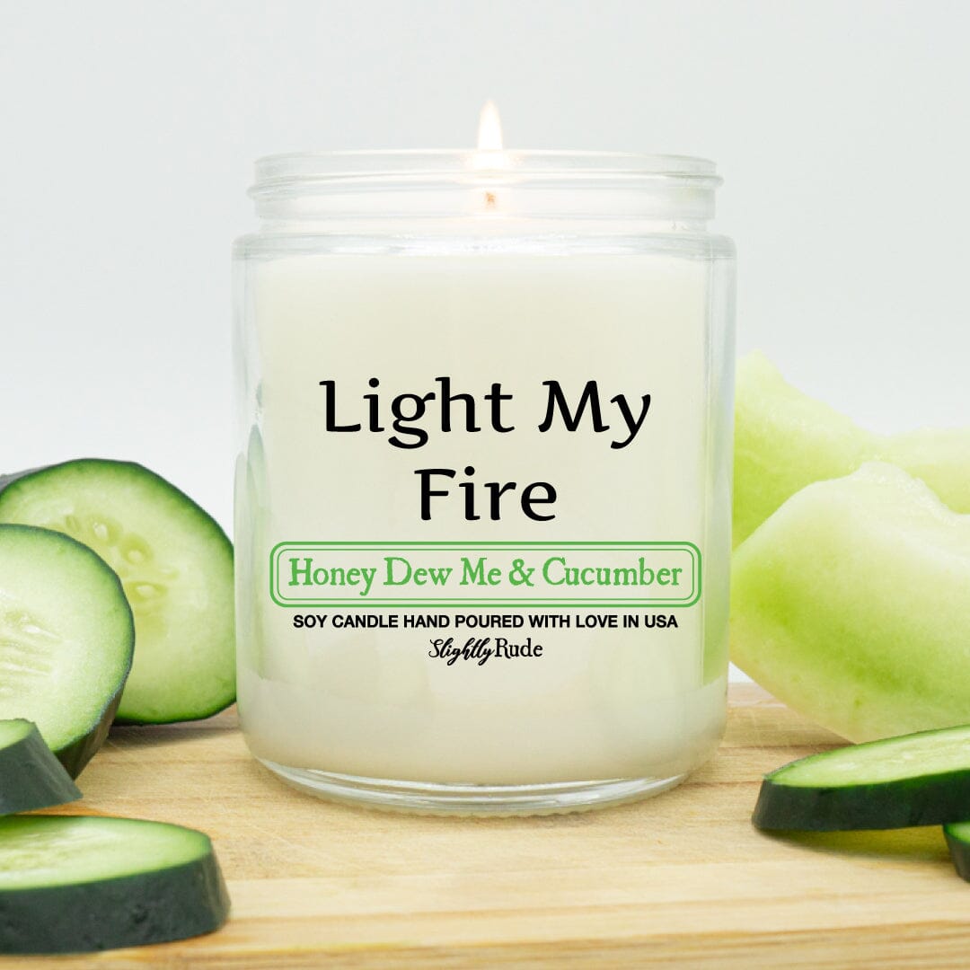 Light My Fire - Candle Candles Slightly Rude Honey Dew Me & Cucumber 