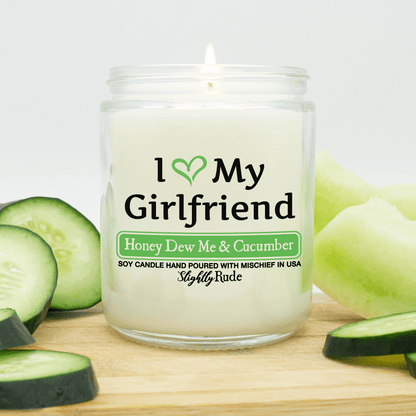 Naughty Scents - I Love My Girlfriend (Candle) Candles Slightly Rude Honey Dew Me & Cucumber 