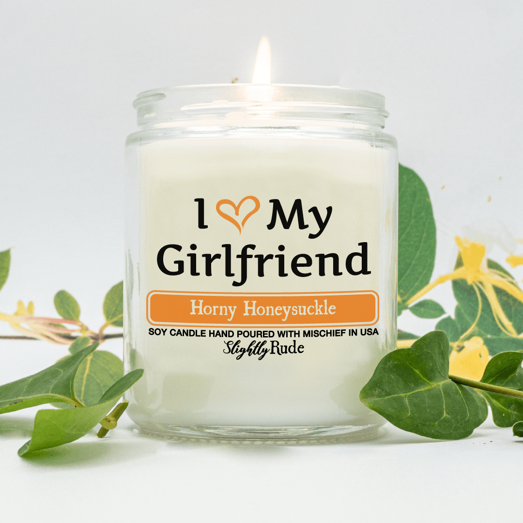 Naughty Scents - I Love My Girlfriend (Candle) Candles Slightly Rude Horny Honeysuckle 