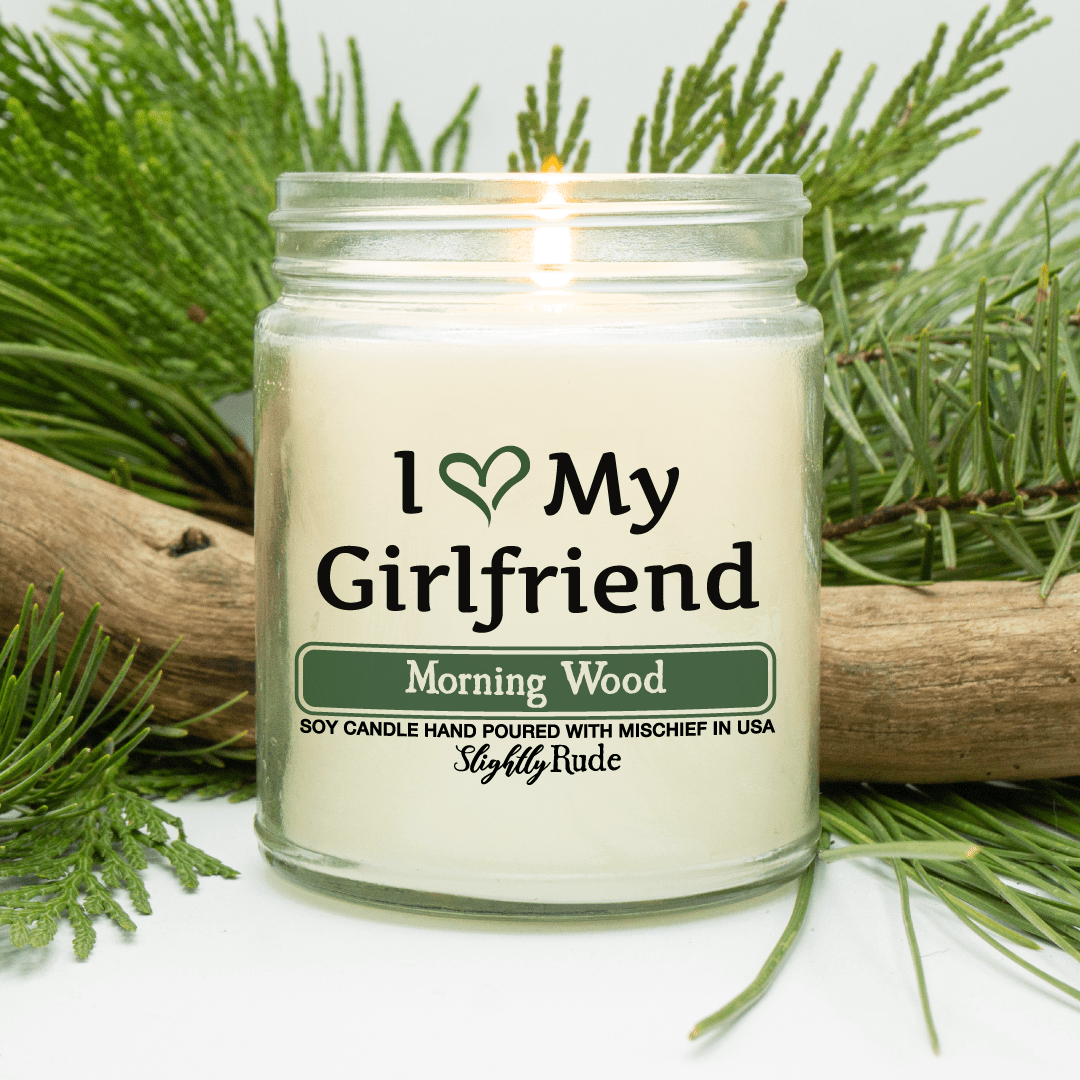 Naughty Scents - I Love My Girlfriend (Candle) Candles Slightly Rude Morning Wood 