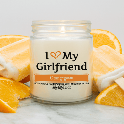 Naughty Scents - I Love My Girlfriend (Candle) Candles Slightly Rude Orangegasm 