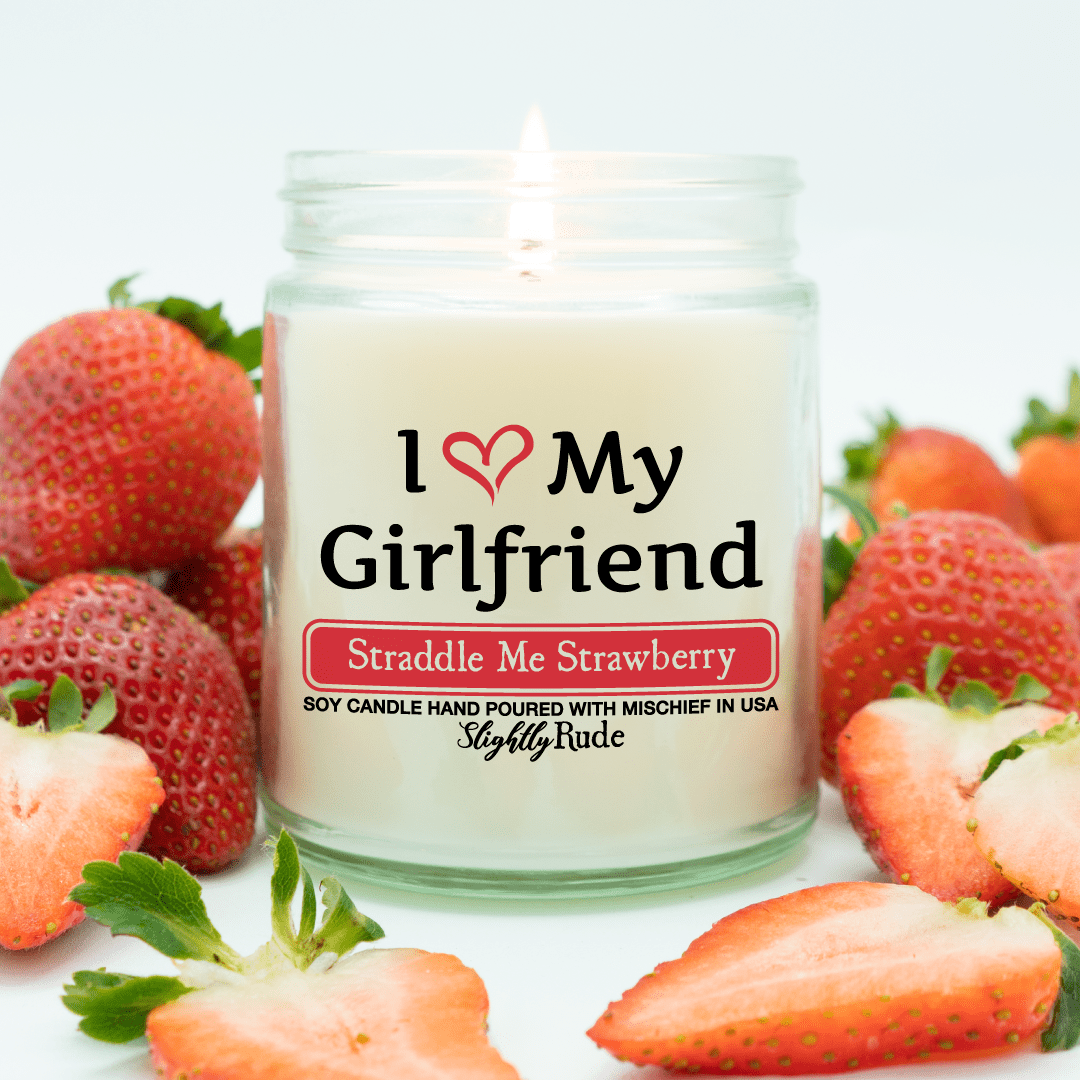 Naughty Scents - I Love My Girlfriend (Candle) Candles Slightly Rude Straddle Me Strawberry 