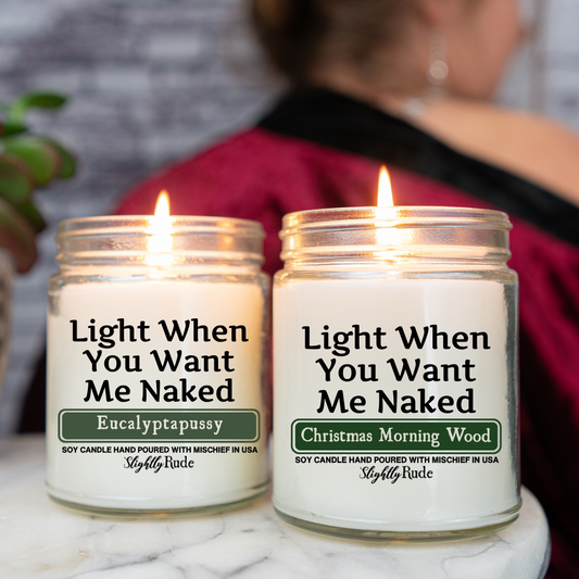 2 Candle Christmas Best Seller Bundle - Light When You Want Me Naked