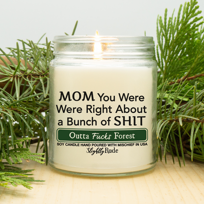 Mom You Were Right About a Bunch of Shit - Funny Candle