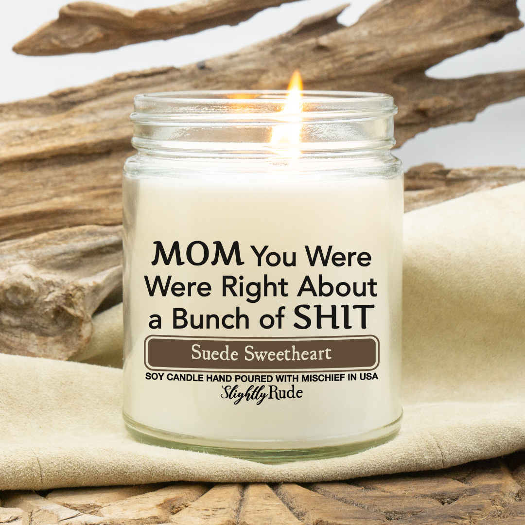 Mom You Were Right About a Bunch of Shit - Funny Candle