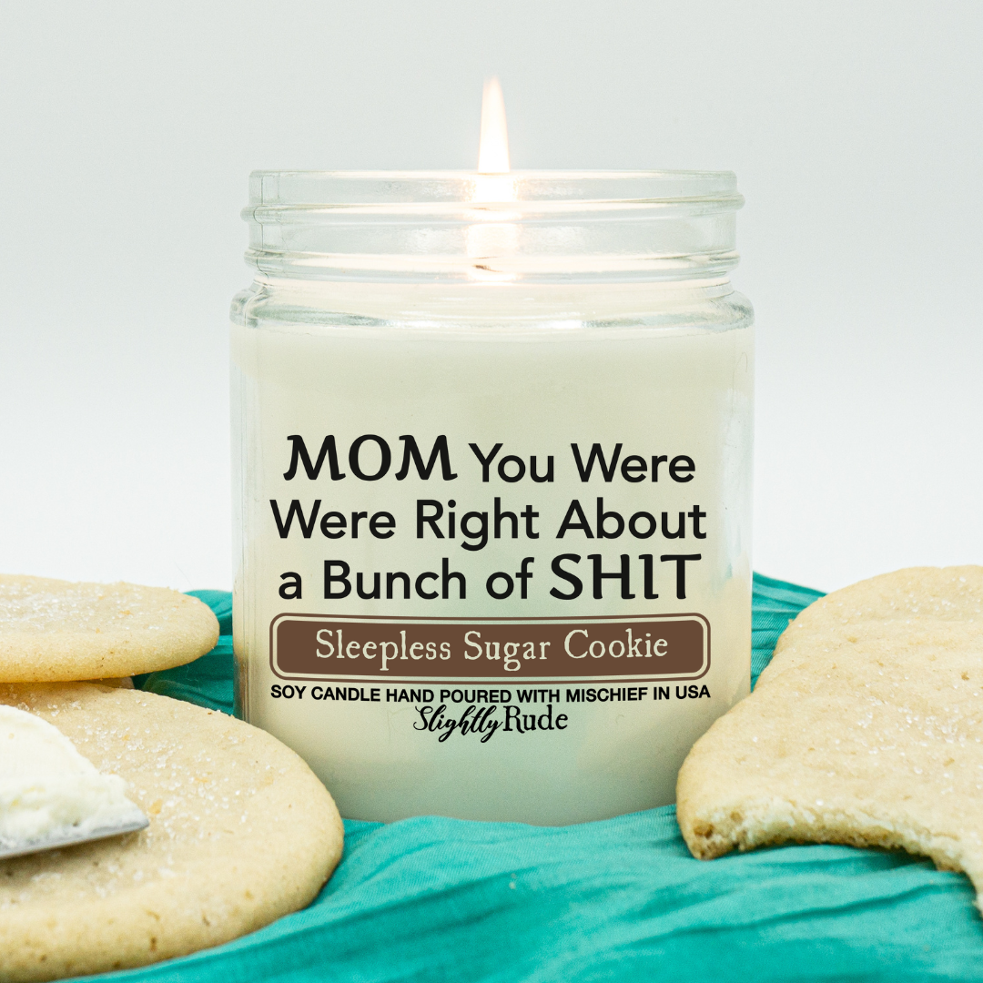 Mom You Were Right About a Bunch of Shit - Funny Candle