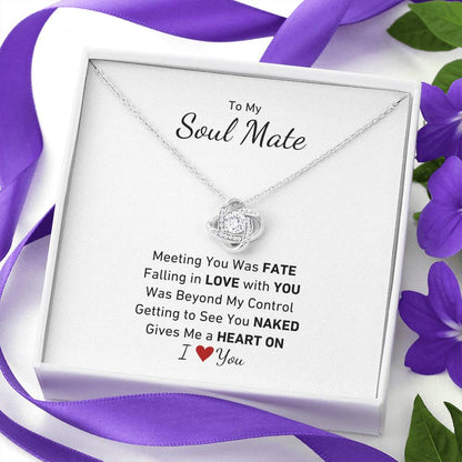 To My Soul Mate, Meeting You Was Fate, Getting to See You Naked Gives Me A Heart On, I LOVE You Necklace