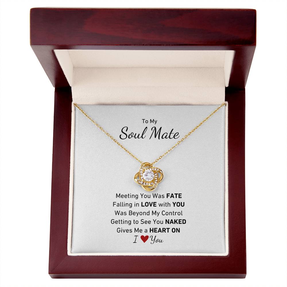 To My Soul Mate, Meeting You Was Fate, Getting to See You Naked Gives Me A Heart On, I LOVE You Necklace