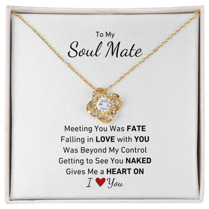 To My Soul Mate, Meeting You Was Fate, Getting to See You Naked Gives Me A Heart On, I LOVE You Necklace