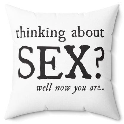 Thinking About Sex? Micro Fiber 16" Pillow Home Decor Printify 