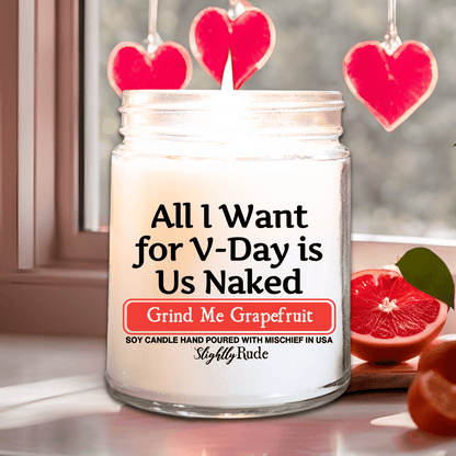 All I Want for V-Day is Us Naked - Candle