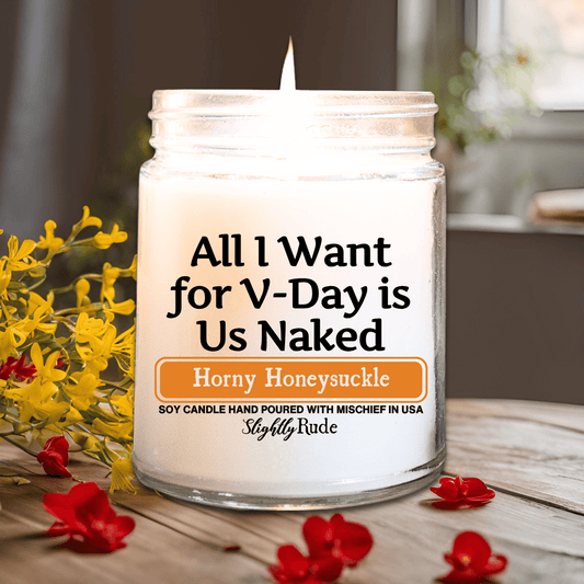 All I Want for V-Day is Us Naked - Candle