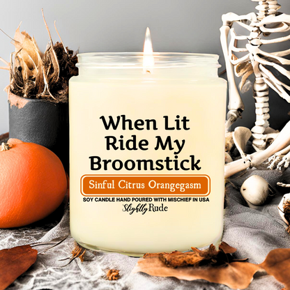 When Lit Ride My Broomstick - Candle