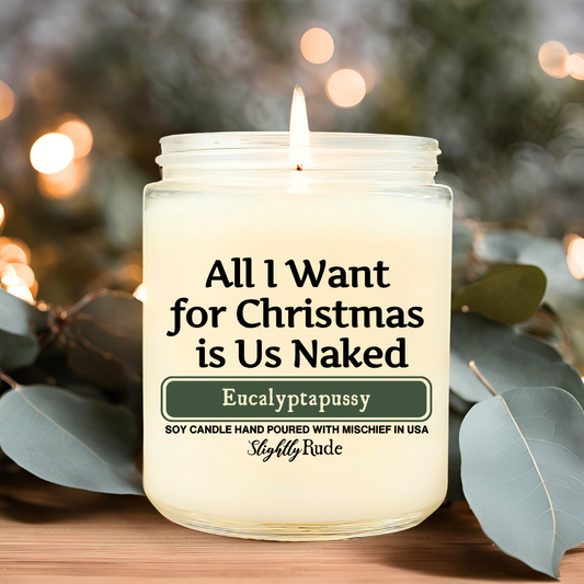 All I Want for Christmas is Us Naked - Candle