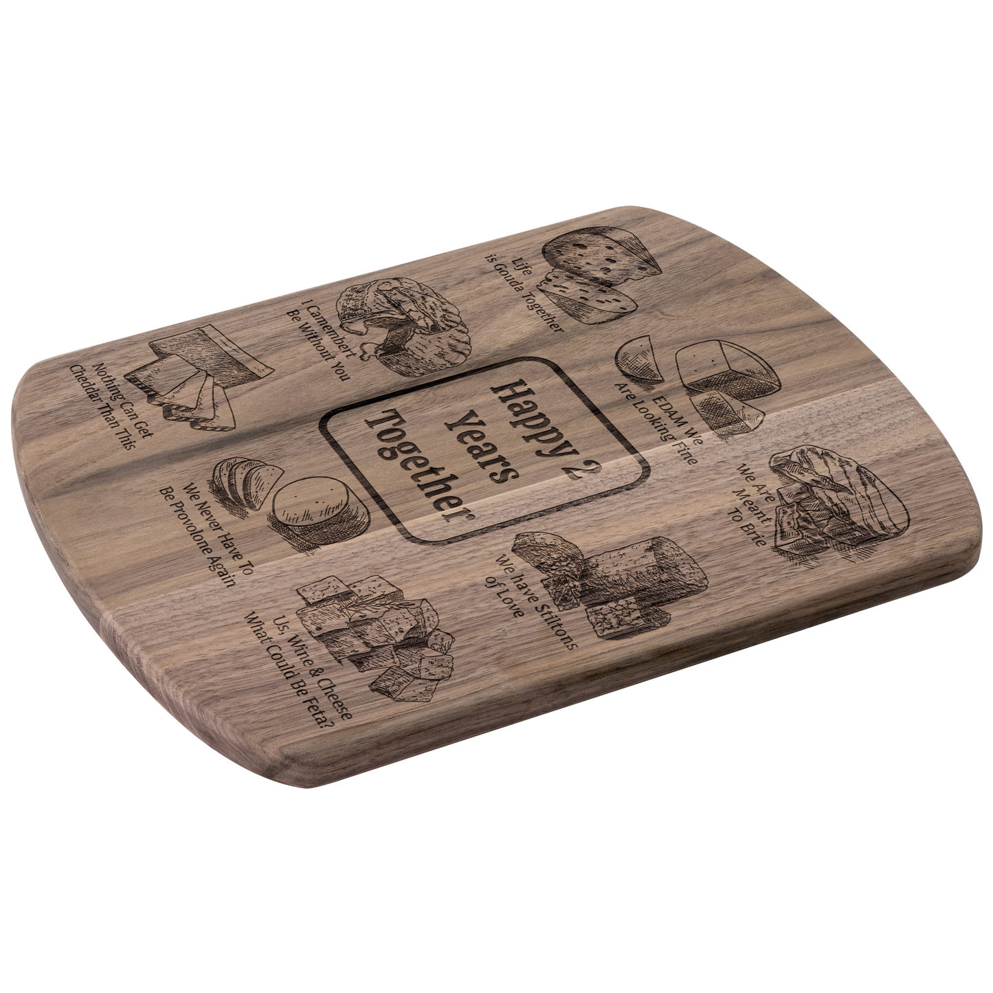 Funny Personalized Cheese Charcuterie - Hardwood Board 8.5"X11"