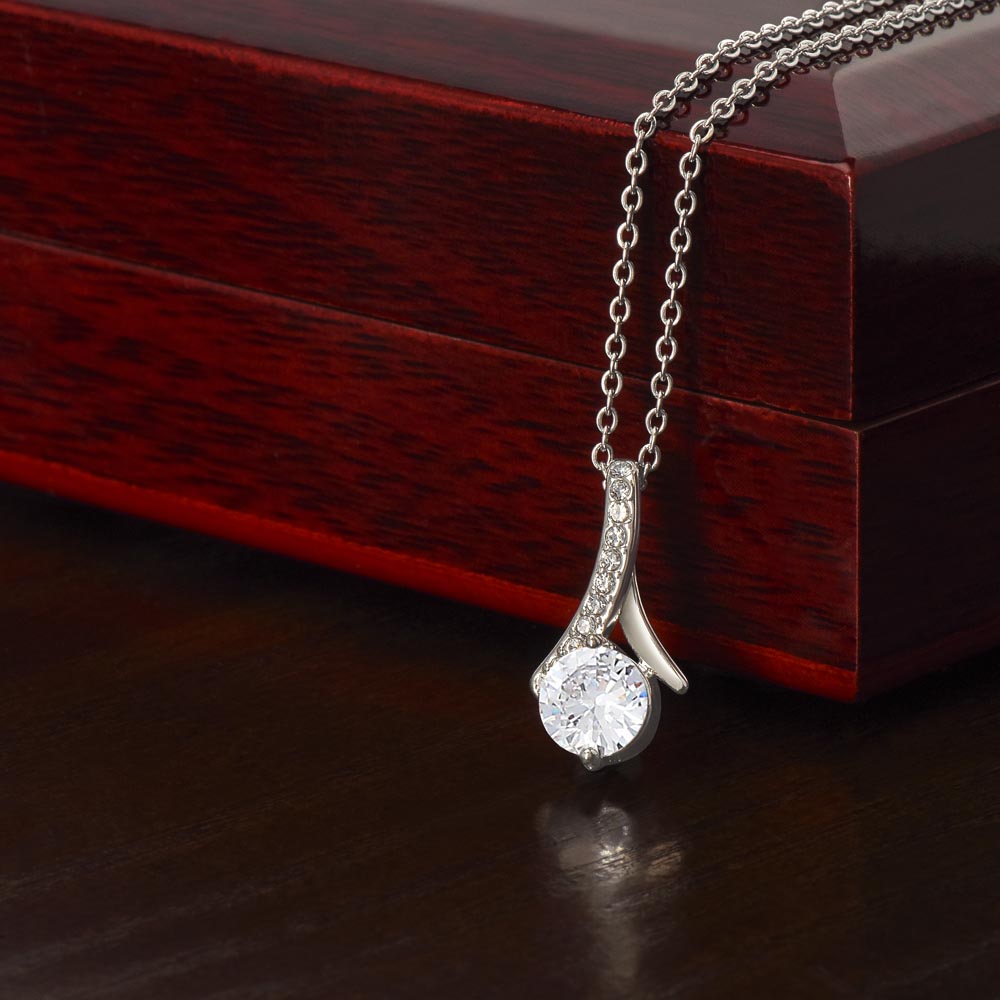 To My Sexy Wife I LOVE and Think of You Naked Anniversary Necklace