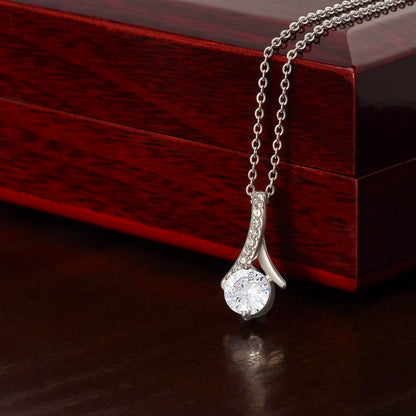 To My Sexy Wife I LOVE and Think of You Naked Anniversary Necklace